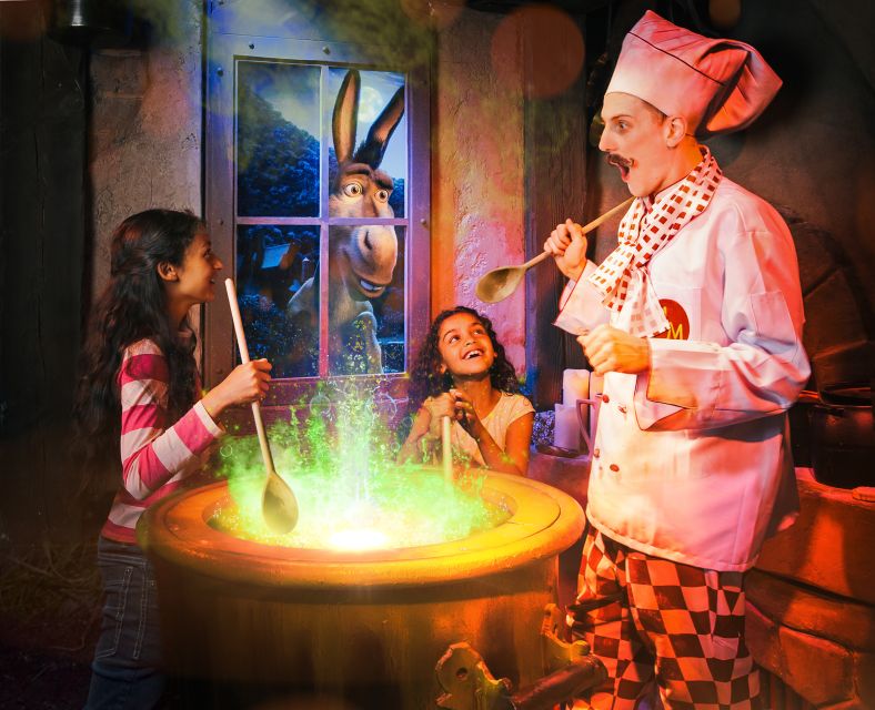 DreamWorks Shrek's Adventure and London Eye: Combo Ticket - Inside Far Far Away: fairytale scenes, sensory effects, and crowd energy