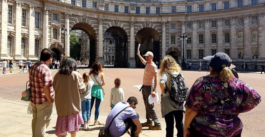 London: 30 Top City Sights Guided Group Walking Tour - Trafalgar Square and Whitehall: Big Monuments, Big Decisions