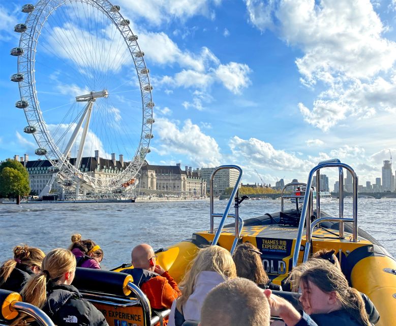 London: 70-Minute Thames Barrier Speedboat Tour - Return route: Old Royal Naval College and the O2 Arena shots