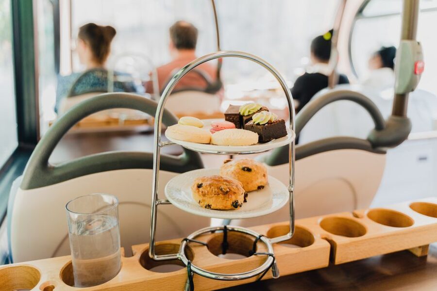 London: Afternoon Tea Bus with a Glass of Prosecco - Scones, Cake, and Tea, Plus How the Timing Plays Out