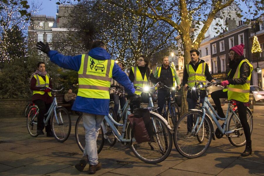 London Christmas Lights Bike Tour - Big Ben, the London Eye, and the Houses of Parliament Views
