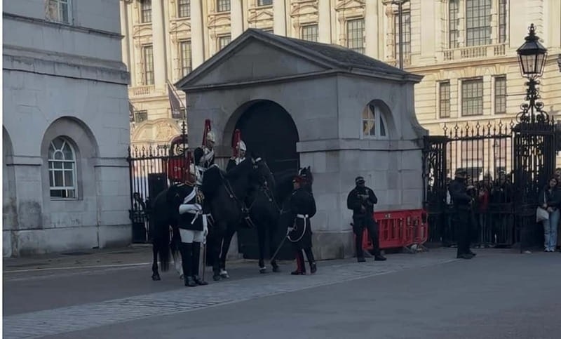London: Essential Tour and Changing of the Guard, in Spanish - Watching the Changing of the Guard: two guards, one must-see moment