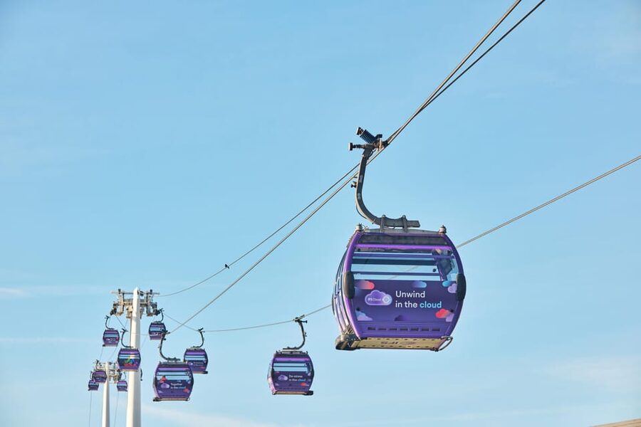London: IFS Cloud Cable Car - Riding the IFS Cloud Cable Car over the Thames: what it feels like