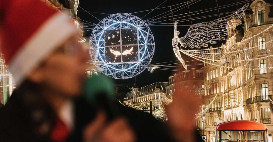 London: Tootbus Christmas Lights Tour incl walking tours - First impressions: Coventry Street and a double-decker ride built for lights