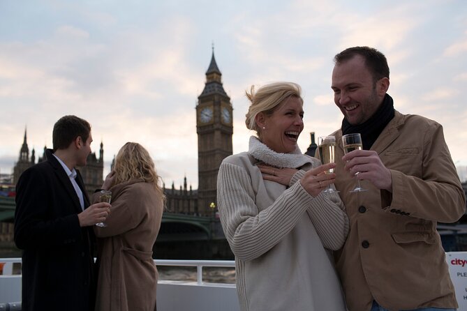 River Thames Evening Cruise with Sparkling wine and Canapés - Getting On Board at Tower Millennium Pier, Then Settling In