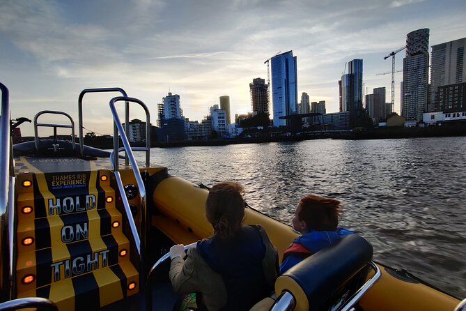 Speedboat Cruise Tour: Embankment OR Westminster Pier -70 minutes - From Tower Area to Greenwich: The Thames Opens Up