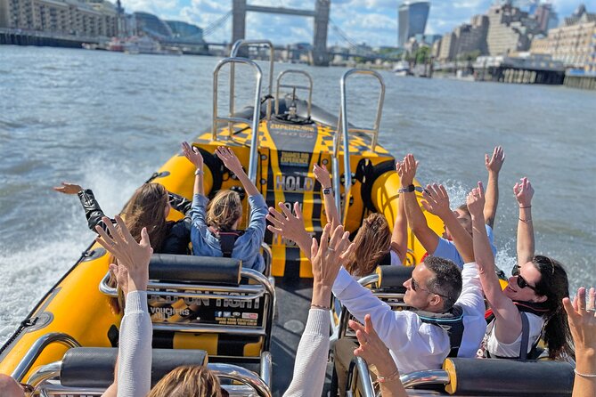 Speedboat Sightseeing: Embankment OR Westminster Pier -45 Minutes - The ride plan in real life: speed-restricted cruising to full throttle past Tower Bridge